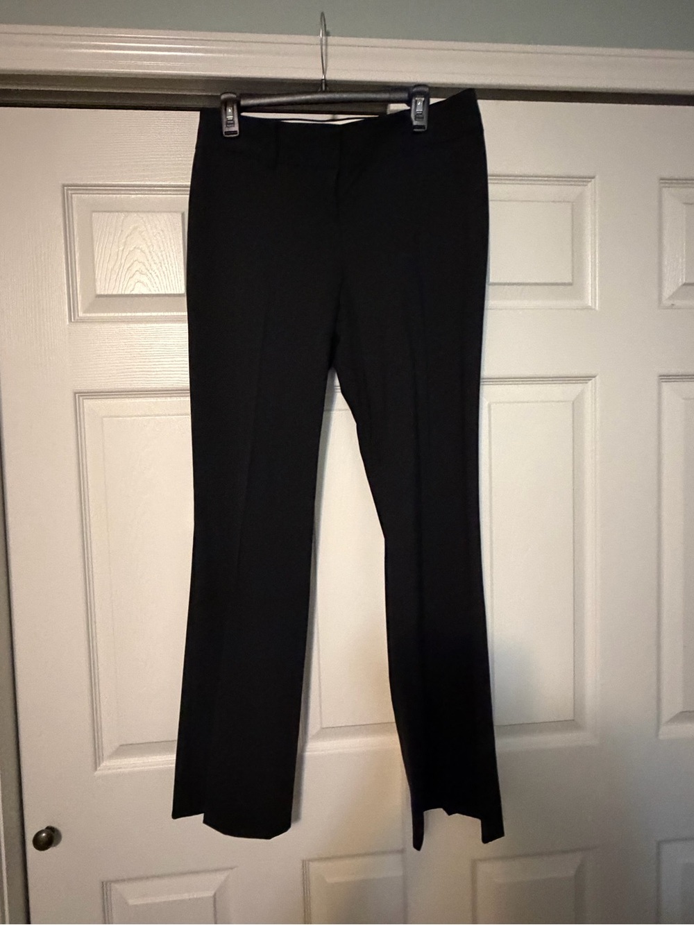 LOFT Black Straight-Leg Dress Trousers
